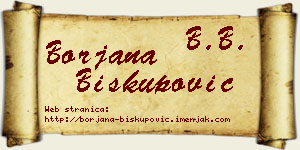 Borjana Biskupović vizit kartica
